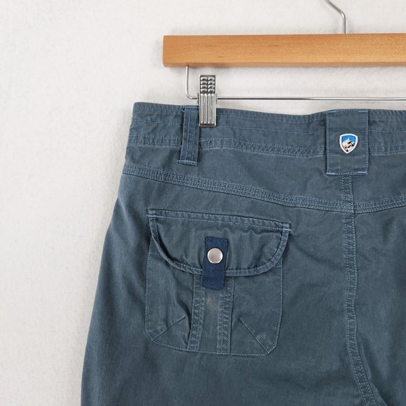 Kuhl Shorts Womens 12 Blue Cargo Bermuda UPF 50 Splash 11" Hiking Outdoor Casual - Picture 9 of 14